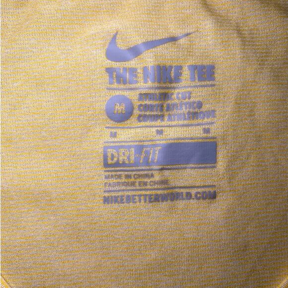 Nike Yellow V-Neck Women's Activewear Top - Size M - Picture 2 of 5